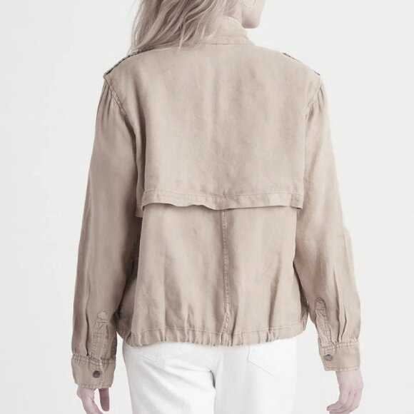 Dex Beige Semi-Cropped Utility Jacket - Picture 3 of 16